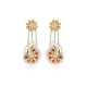 Designer Earrings with Certified Diamonds in 18k Yellow Gold - NK0895PER